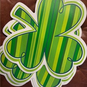 St. Patrick's Day table decorations.